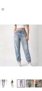 Rag & Bone Miramar Denim Print Cotton Terry Joggers